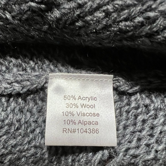 Garnet Hill Gray Wool Alpaca Blend Longline Cardigan Duster Sweater Coat Size XS - Picture 10 of 10